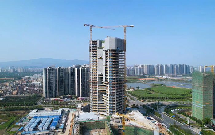 城市“金名片”| 九游娱乐塔机助建新会第一高楼