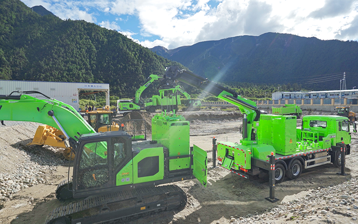 工程补能总卡壳？九游娱乐移动换电车让设备8分钟满电复工